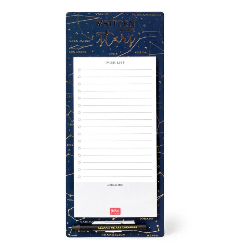 Written in the stars magnetic notepad