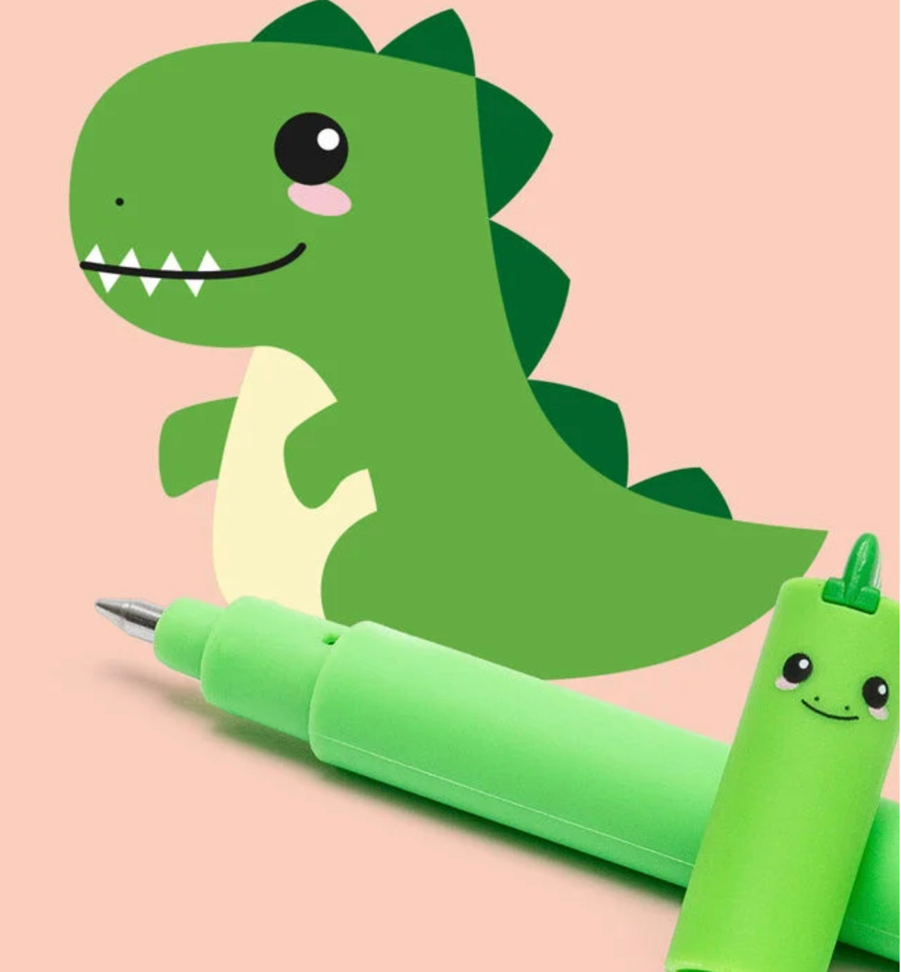 Dinosaur erasable green ink pen.  Legami