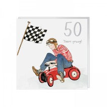 50 years young , 50th birthday card