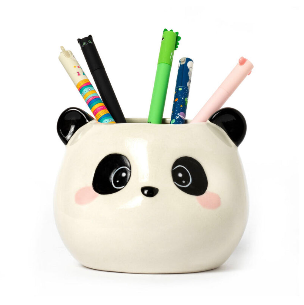 Panda ceramic pen pot, desk friend. Legami