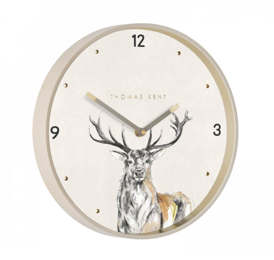 Thomas Kent 12" Wild Stag Wall Clock