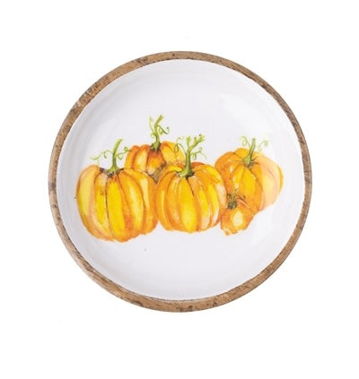 Pumpkin patch 15cm mango wood nibbles bowl