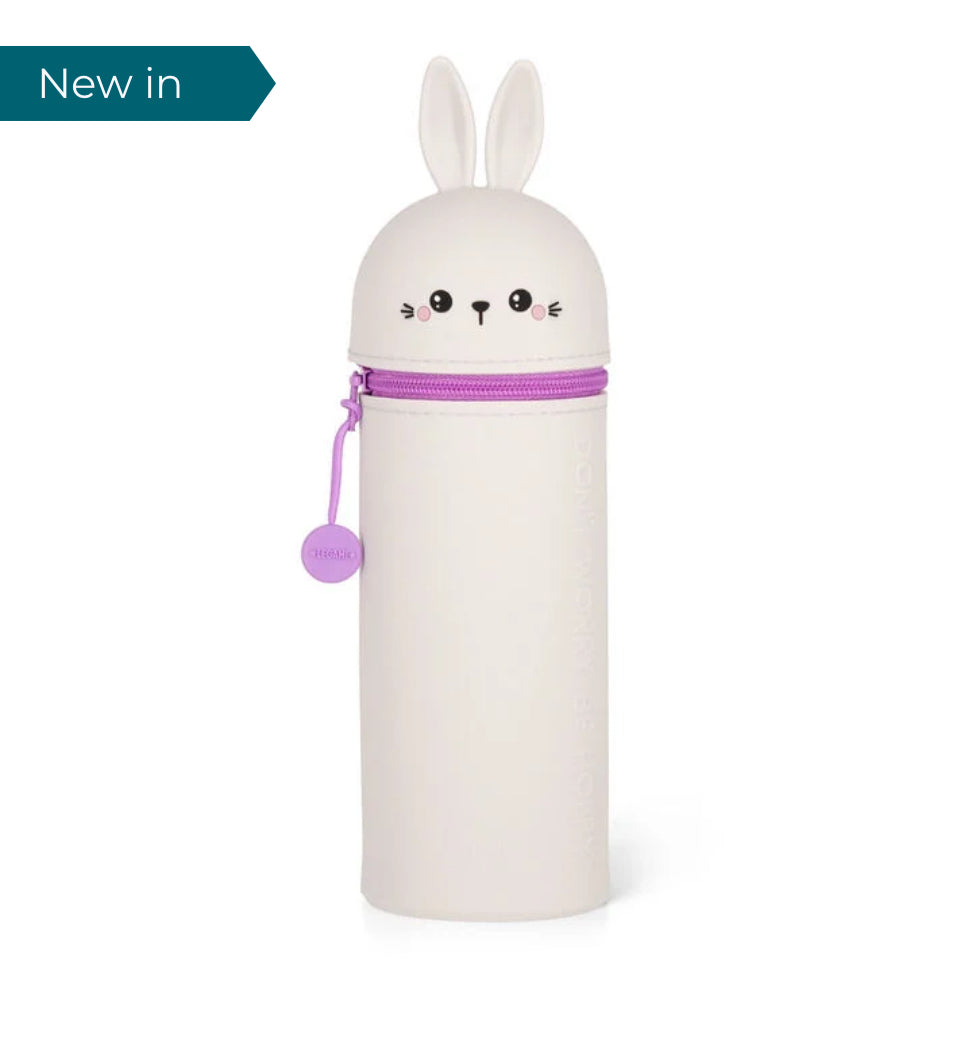 Bunny Rabbit 2 in 1 Soft Silicone Pencil Case by Legami Milano