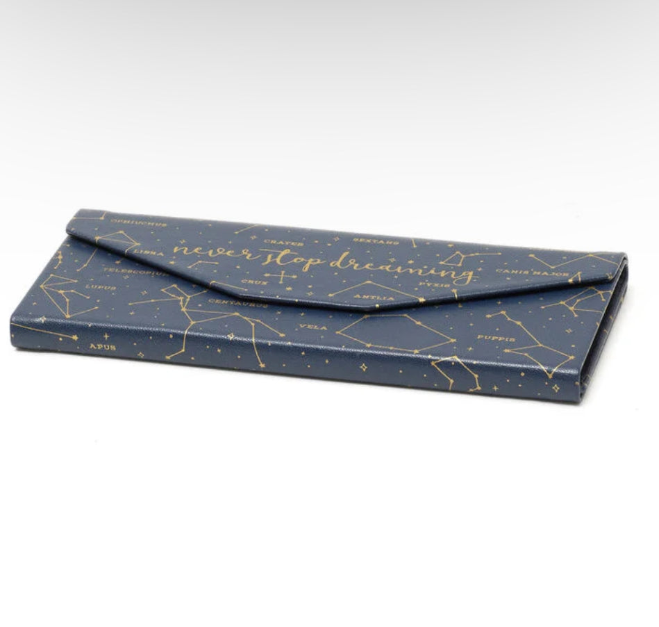 Foldable glasses case- star constellations. Never stop dreaming