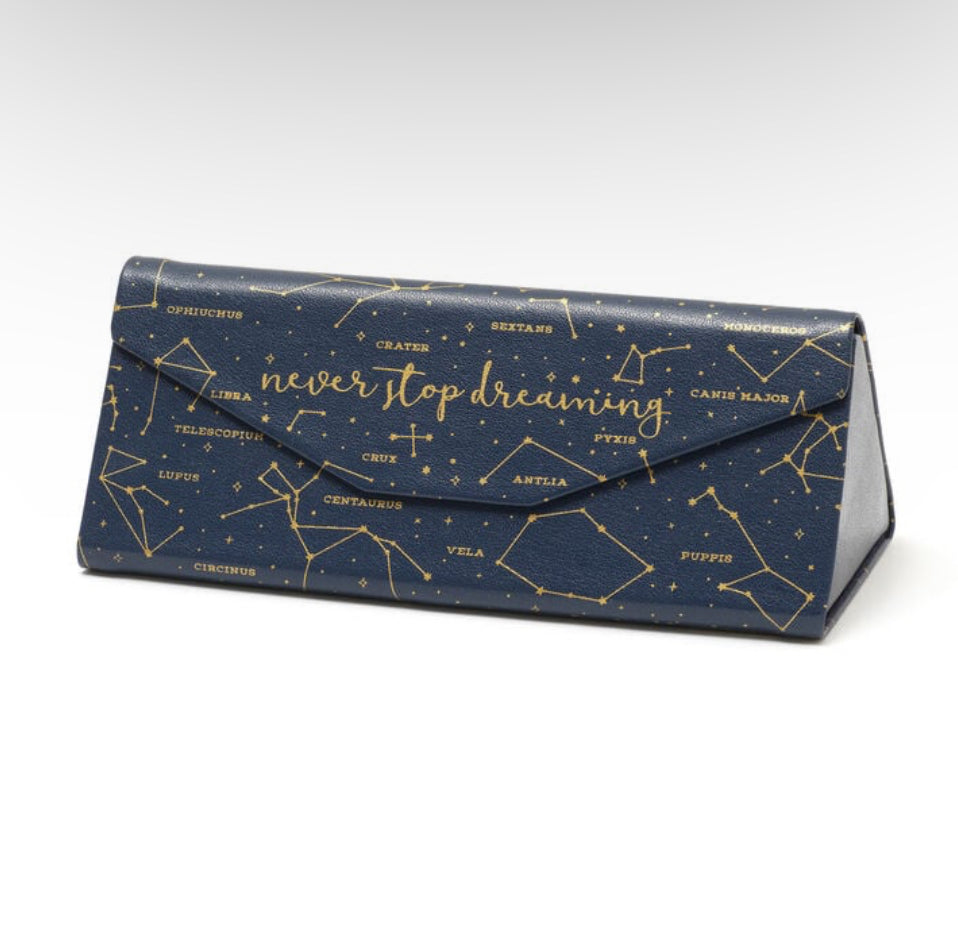 Foldable glasses case- star constellations. Never stop dreaming