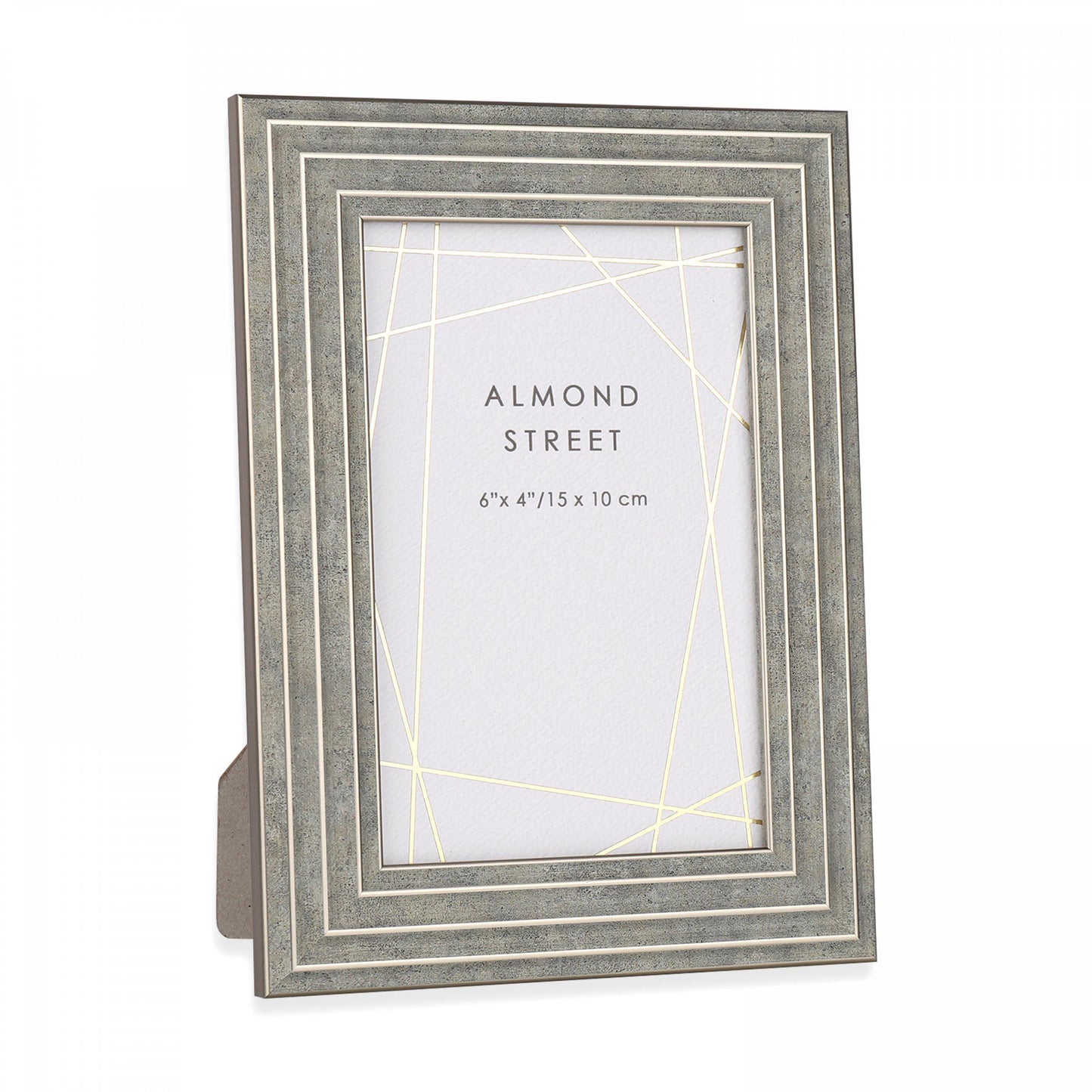 Burnham 6” x 4” grey & gold frame