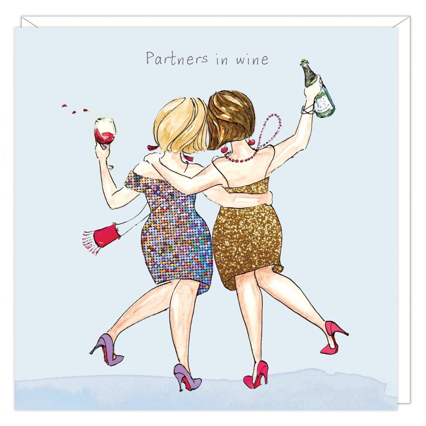 Partners in wine birthday card