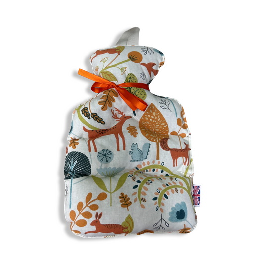 Forest friends lavender wheat bottle bag