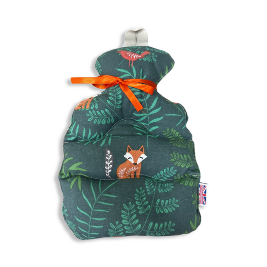 Fox print lavender wheat bottle bag