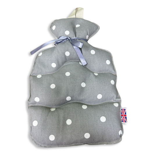 Dotty grey lavender wheat bottle.