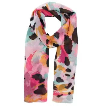 Funky bright animal print light weight scarf