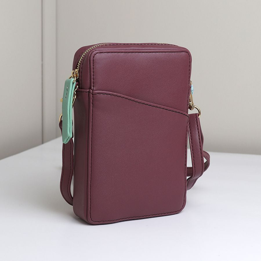 Dusky mauve Vegan Leather phone bag