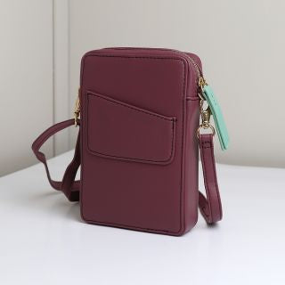 Dusky mauve Vegan Leather phone bag