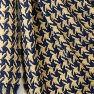 Navy mix dogtooth weave scarf